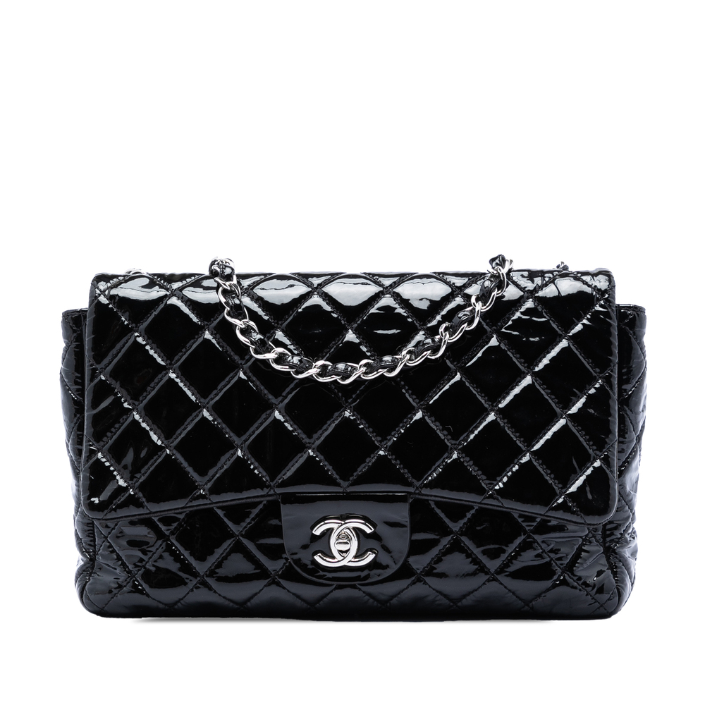 Pre-Loved Chanel Jumbo Classic Patent Single Flap